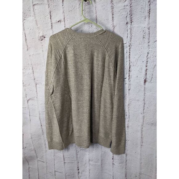 Gap 100% Cotton Crewneck Sweater Tan Herringbone Mens L Large NWT - Picture 3 of 6